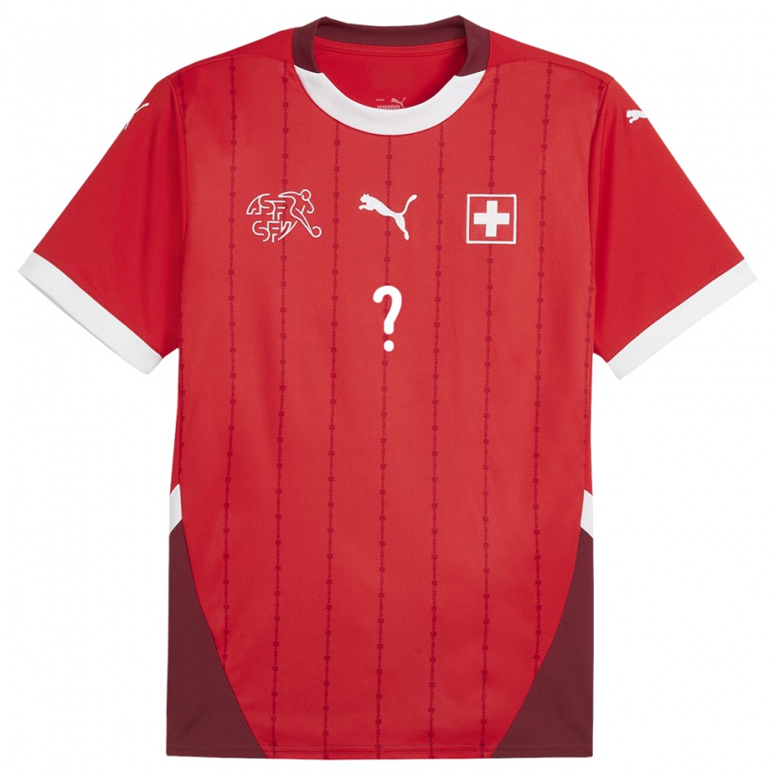 Niño Camiseta Suiza Su Nombre #0 Rojo 1ª Equipación 24-26 La Camisa Argentina