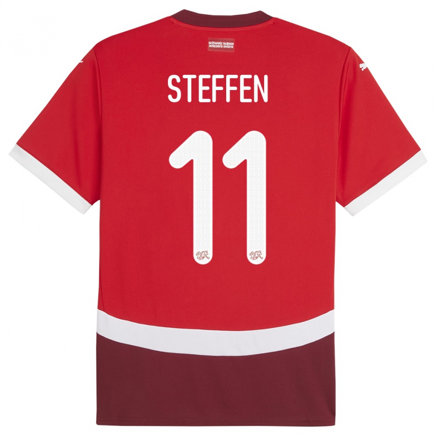 Niño Camiseta Suiza Renato Steffen #11 Rojo 1ª Equipación 24-26 La Camisa Argentina