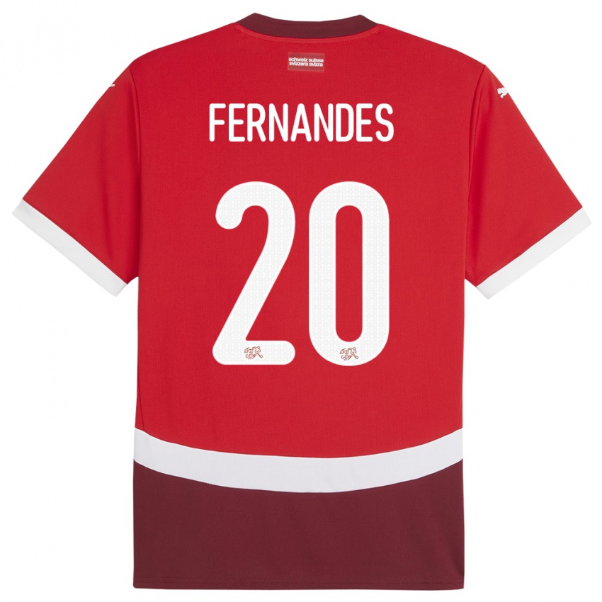 Niño Camiseta Suiza Edimilson Fernandes #20 Rojo 1ª Equipación 24-26 La Camisa Argentina