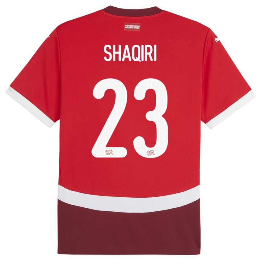 Niño Camiseta Suiza Xherdan Shaqiri #23 Rojo 1ª Equipación 24-26 La Camisa Argentina