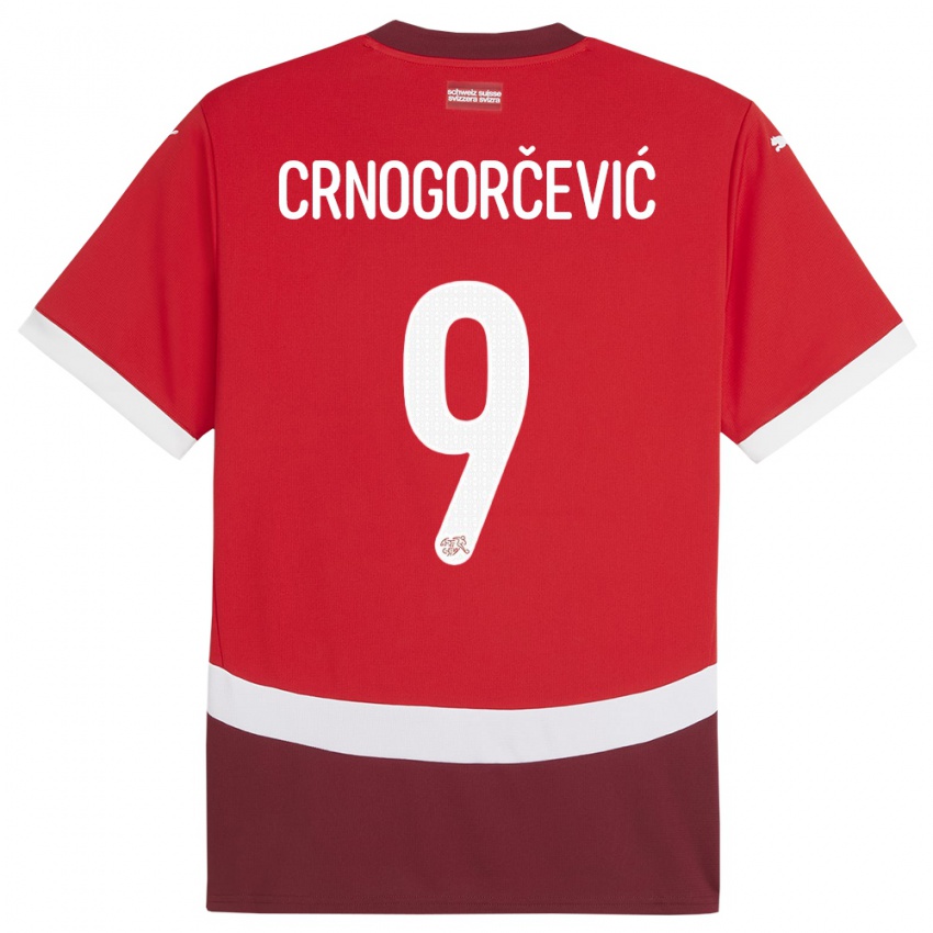 Niño Camiseta Suiza Ana Maria Crnogorcevic #9 Rojo 1ª Equipación 24-26 La Camisa Argentina