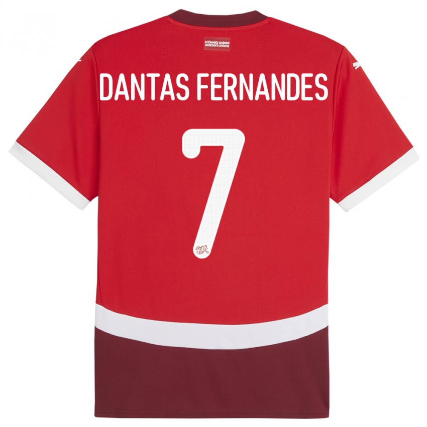 Niño Camiseta Suiza Ronaldo Dantas Fernandes #7 Rojo 1ª Equipación 24-26 La Camisa Argentina