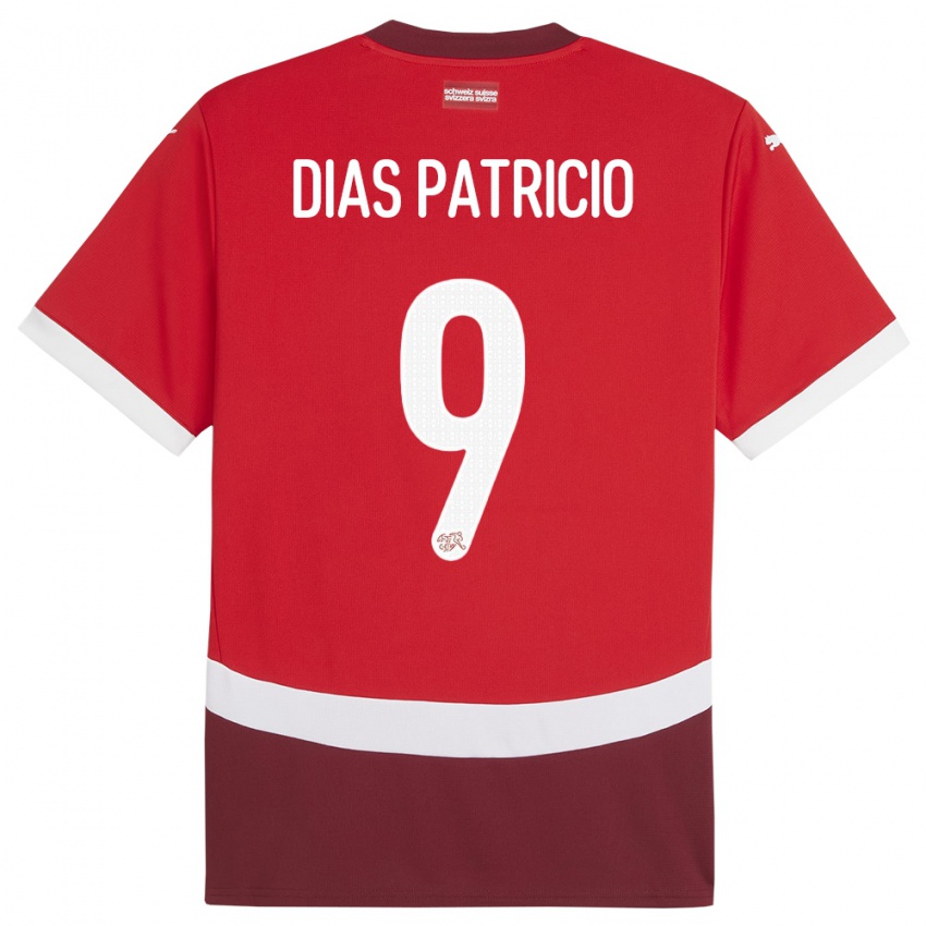 Niño Camiseta Suiza Alexandre Dias Patricio #9 Rojo 1ª Equipación 24-26 La Camisa Argentina