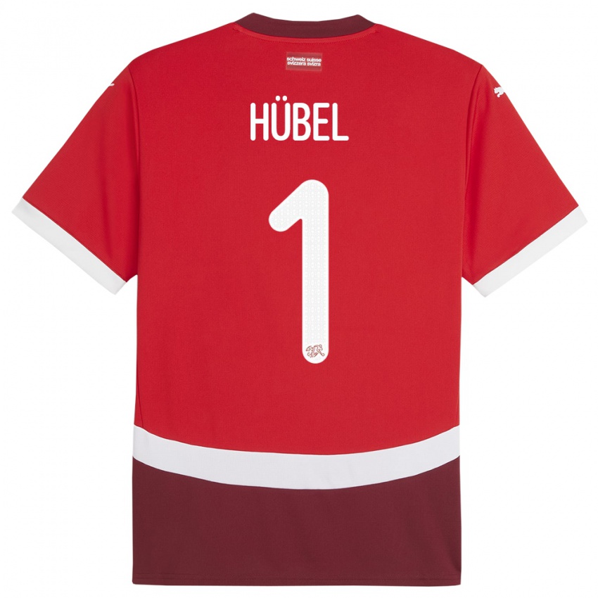 Niño Camiseta Suiza Marvin Hubel #1 Rojo 1ª Equipación 24-26 La Camisa Argentina