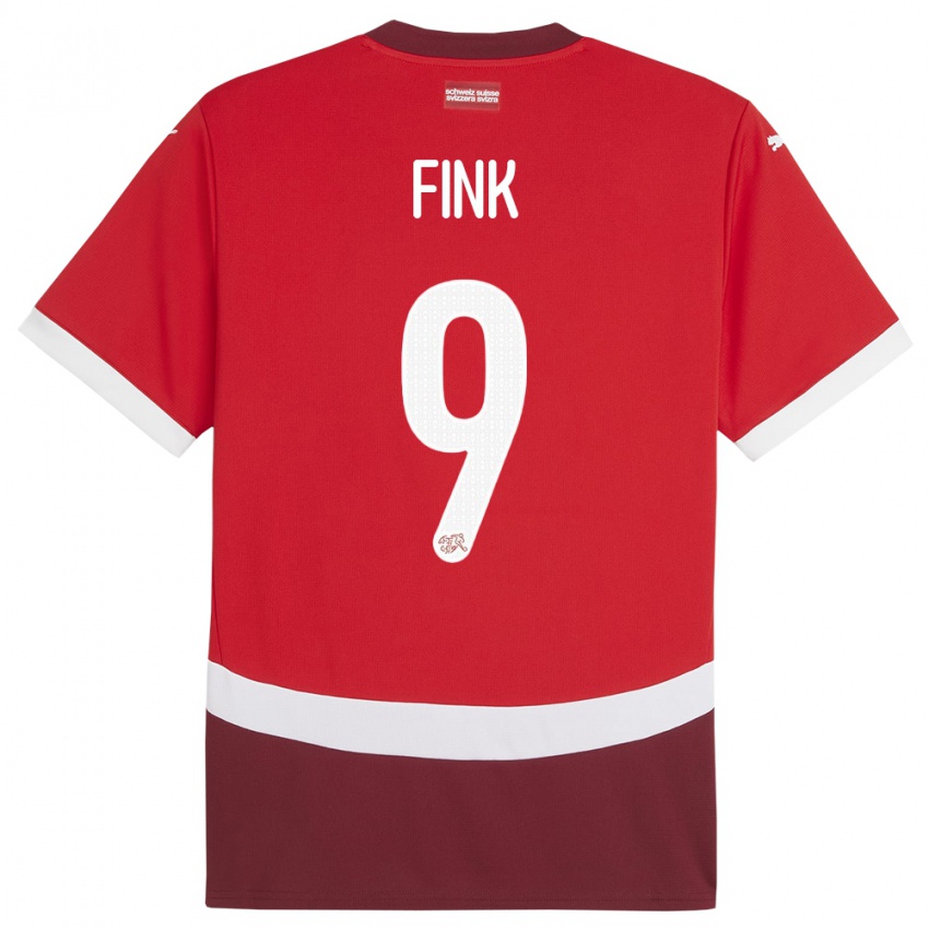 Niño Camiseta Suiza Bradley Fink #9 Rojo 1ª Equipación 24-26 La Camisa Argentina