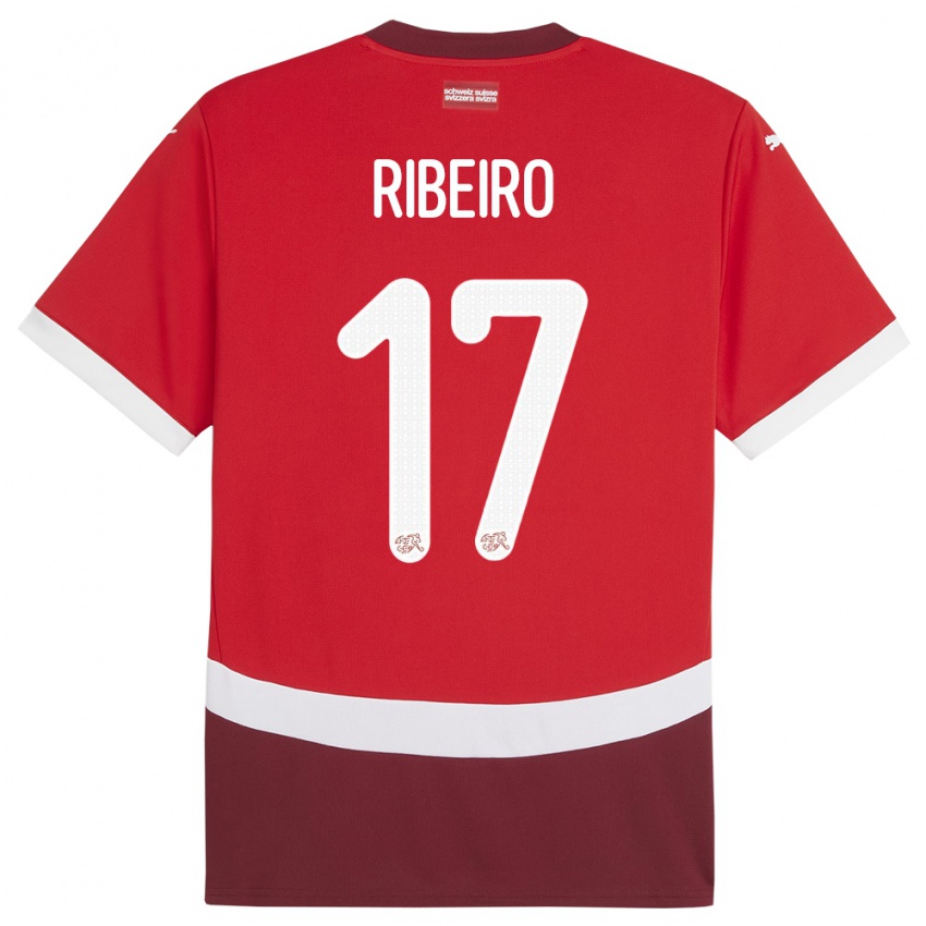 Niño Camiseta Suiza Joel Ribeiro #17 Rojo 1ª Equipación 24-26 La Camisa Argentina