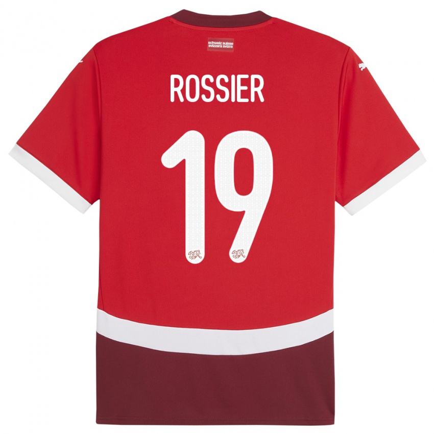 Niño Camiseta Suiza Evan Rossier #19 Rojo 1ª Equipación 24-26 La Camisa Argentina