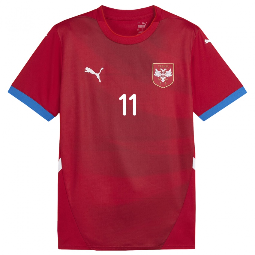 Niño Camiseta Serbia Filip Kostic #11 Rojo 1ª Equipación 24-26 La Camisa Argentina