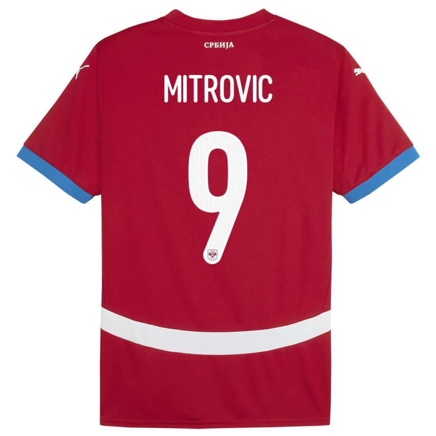 Niño Camiseta Serbia Aleksandar Mitrovic #9 Rojo 1ª Equipación 24-26 La Camisa Argentina