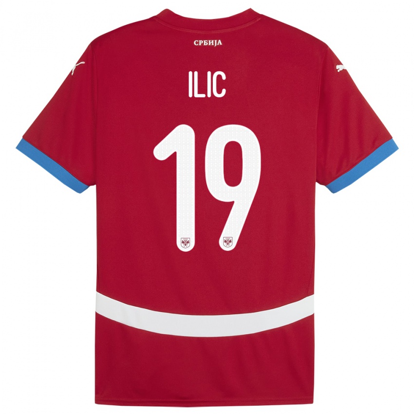 Niño Camiseta Serbia Ivan Ilic #19 Rojo 1ª Equipación 24-26 La Camisa Argentina