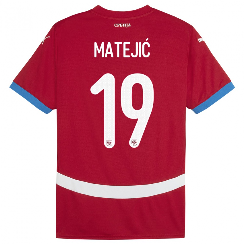 Niño Camiseta Serbia Nina Matejic #19 Rojo 1ª Equipación 24-26 La Camisa Argentina