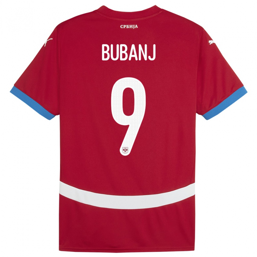 Niño Camiseta Serbia Mateja Bubanj #9 Rojo 1ª Equipación 24-26 La Camisa Argentina