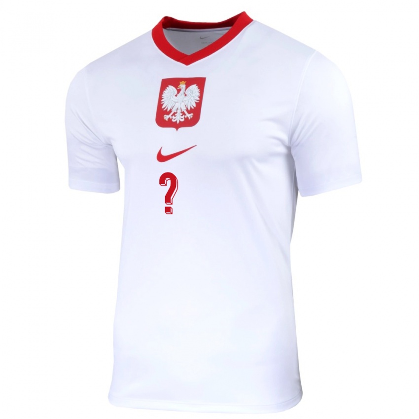 Niño Camiseta Polonia Su Nombre #0 Blanco 1ª Equipación 24-26 La Camisa Argentina