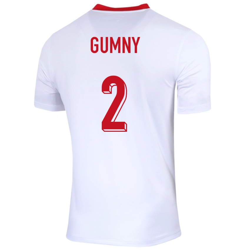 Niño Camiseta Polonia Robert Gumny #2 Blanco 1ª Equipación 24-26 La Camisa Argentina