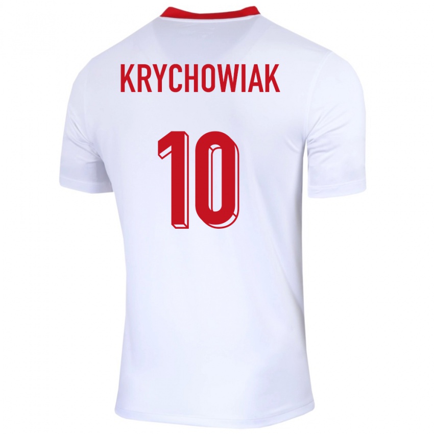 Niño Camiseta Polonia Grzegorz Krychowiak #10 Blanco 1ª Equipación 24-26 La Camisa Argentina