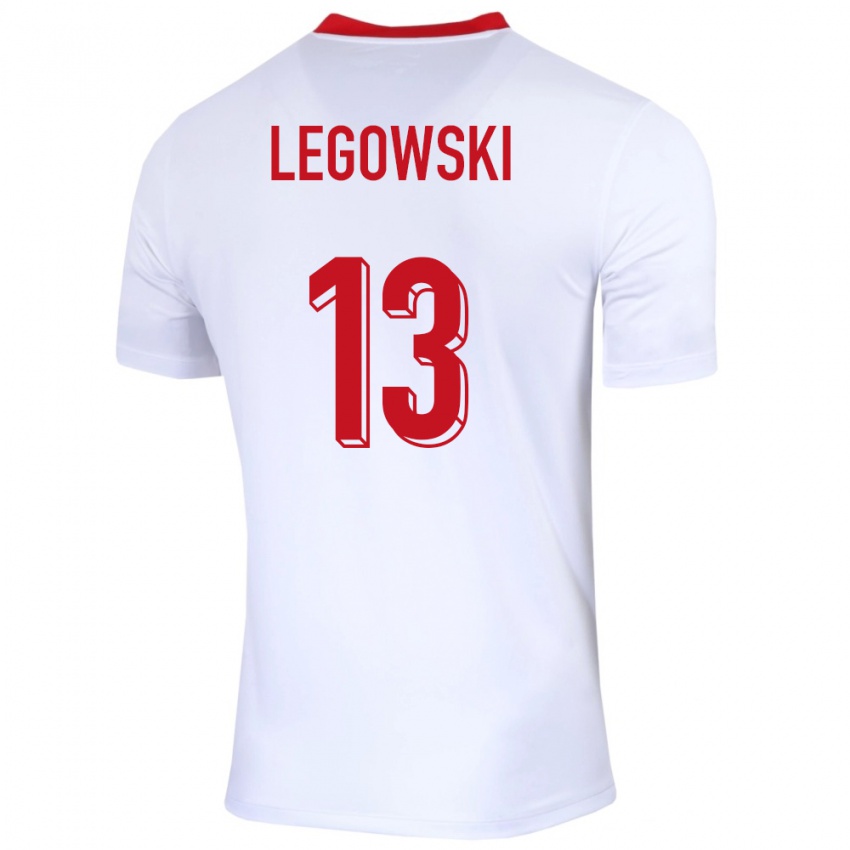 Niño Camiseta Polonia Mateusz Legowski #13 Blanco 1ª Equipación 24-26 La Camisa Argentina