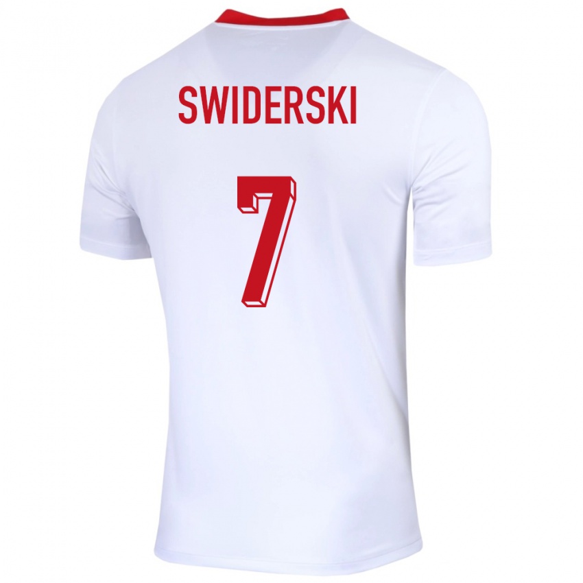 Niño Camiseta Polonia Karol Swiderski #7 Blanco 1ª Equipación 24-26 La Camisa Argentina