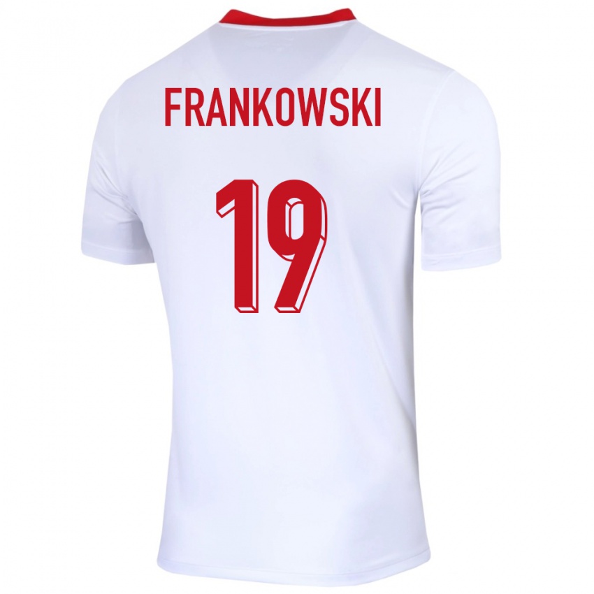 Niño Camiseta Polonia Przemyslaw Frankowski #19 Blanco 1ª Equipación 24-26 La Camisa Argentina