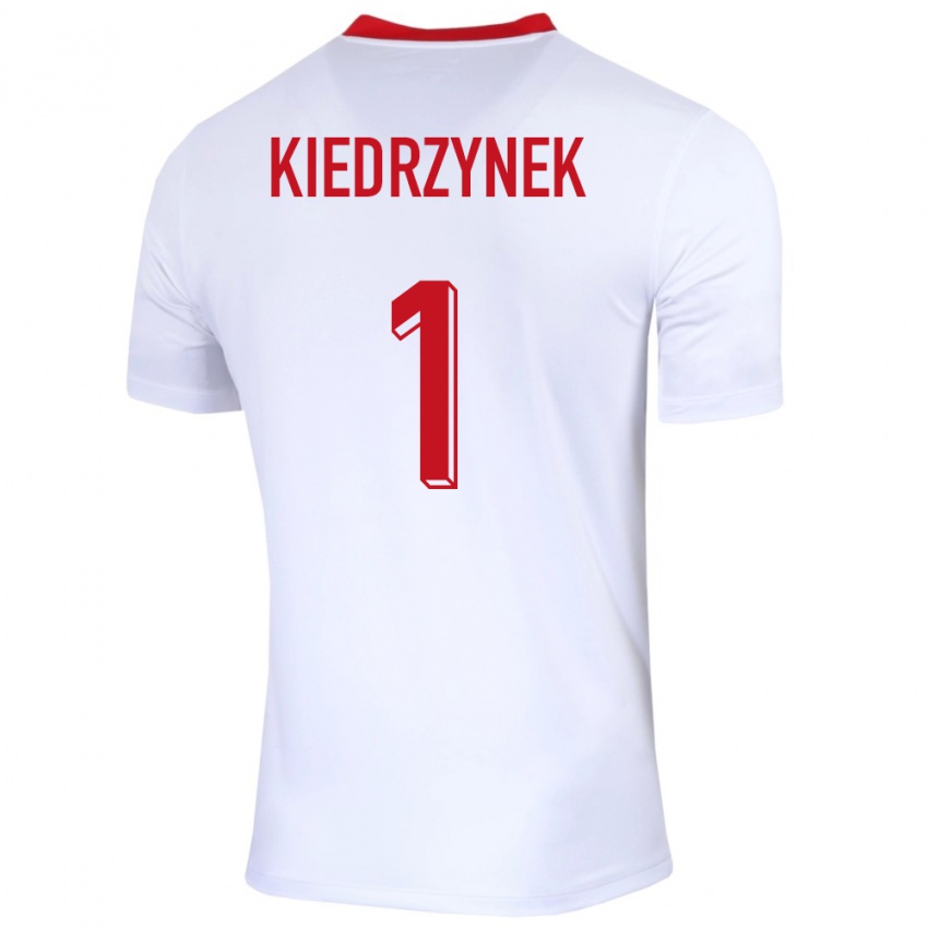 Niño Camiseta Polonia Katarzyna Kiedrzynek #1 Blanco 1ª Equipación 24-26 La Camisa Argentina