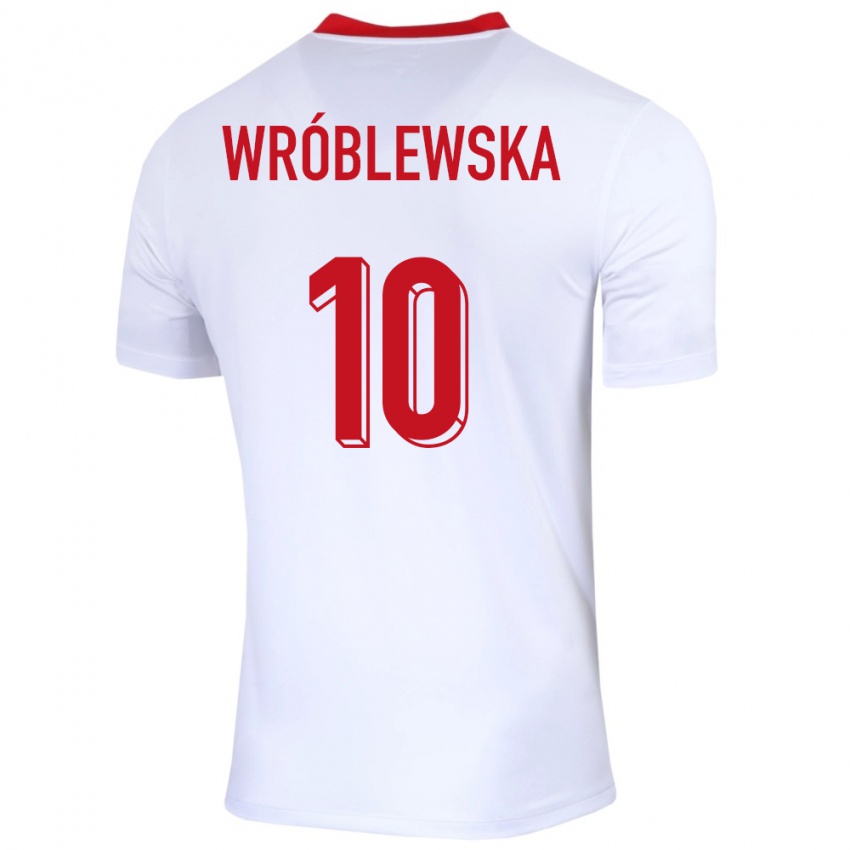 Niño Camiseta Polonia Joanna Wroblewska #10 Blanco 1ª Equipación 24-26 La Camisa Argentina