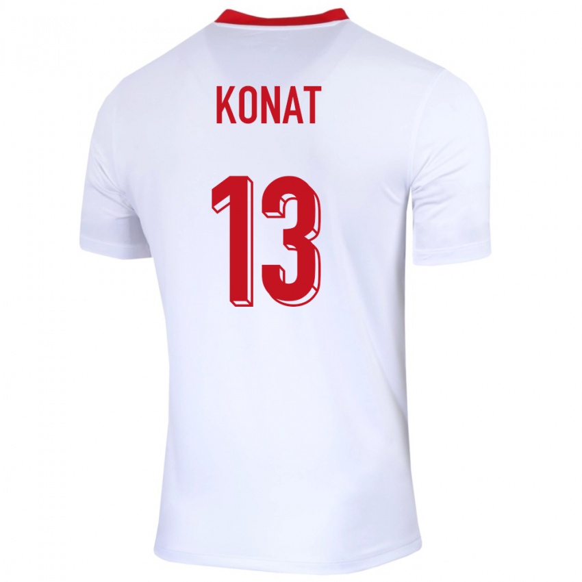 Niño Camiseta Polonia Katarzyna Konat #13 Blanco 1ª Equipación 24-26 La Camisa Argentina