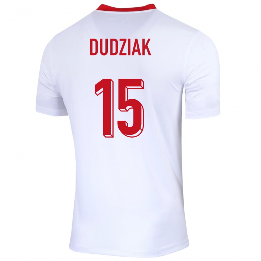 Niño Camiseta Polonia Aleksandra Dudziak #15 Blanco 1ª Equipación 24-26 La Camisa Argentina