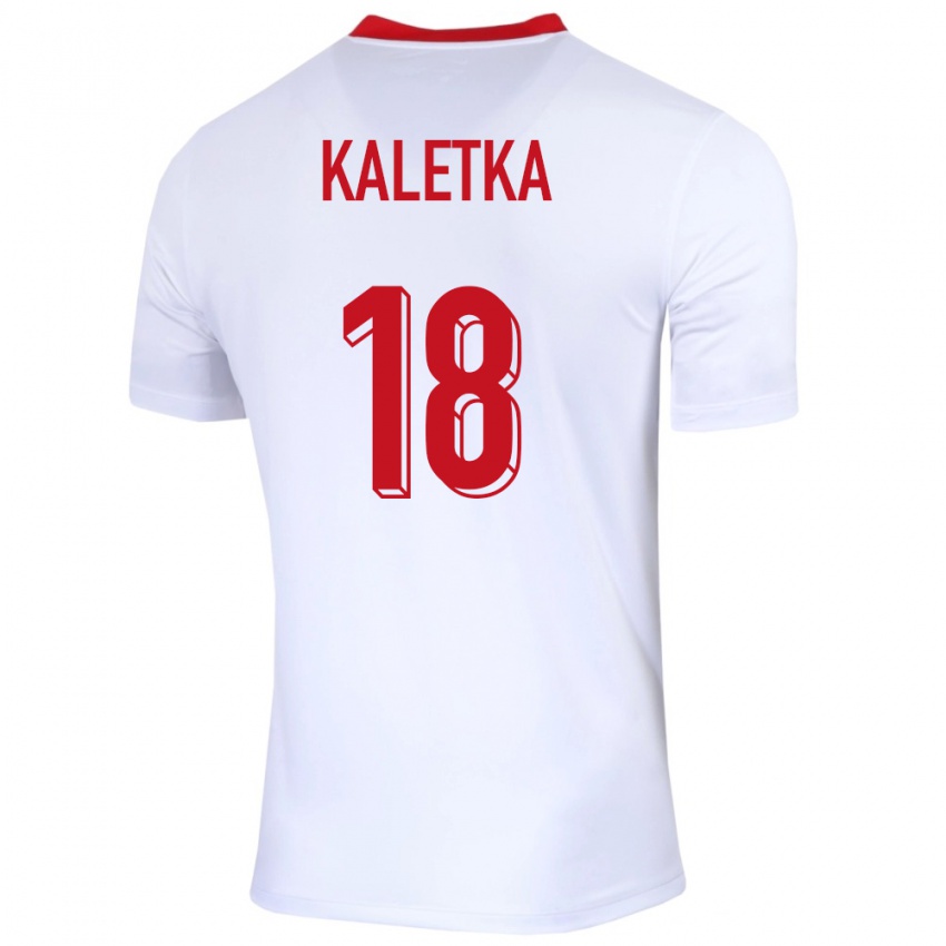 Niño Camiseta Polonia Nikol Kaletka #18 Blanco 1ª Equipación 24-26 La Camisa Argentina