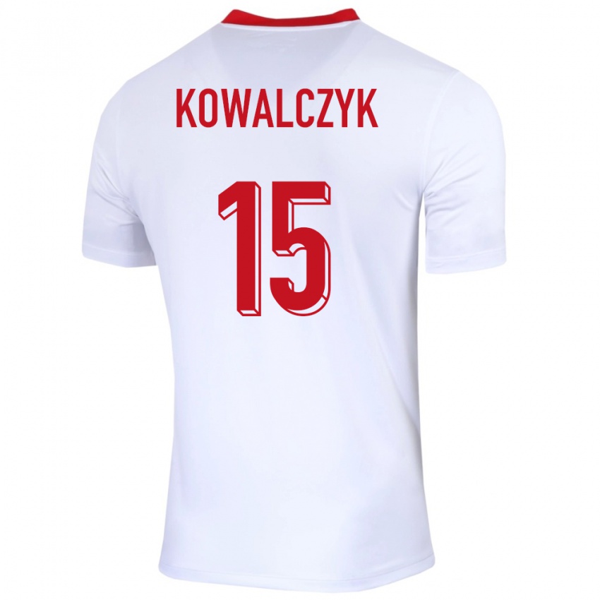 Niño Camiseta Polonia Mateusz Kowalczyk #15 Blanco 1ª Equipación 24-26 La Camisa Argentina