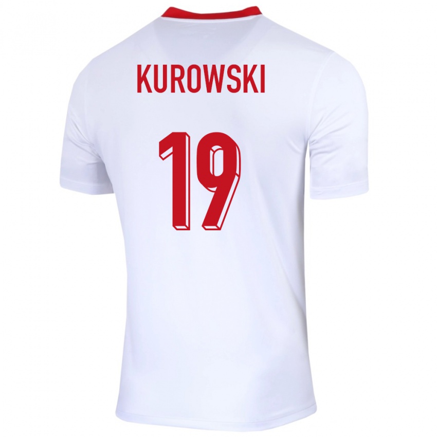 Niño Camiseta Polonia Milosz Kurowski #19 Blanco 1ª Equipación 24-26 La Camisa Argentina