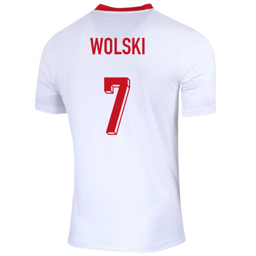 Niño Camiseta Polonia Filip Wolski #7 Blanco 1ª Equipación 24-26 La Camisa Argentina