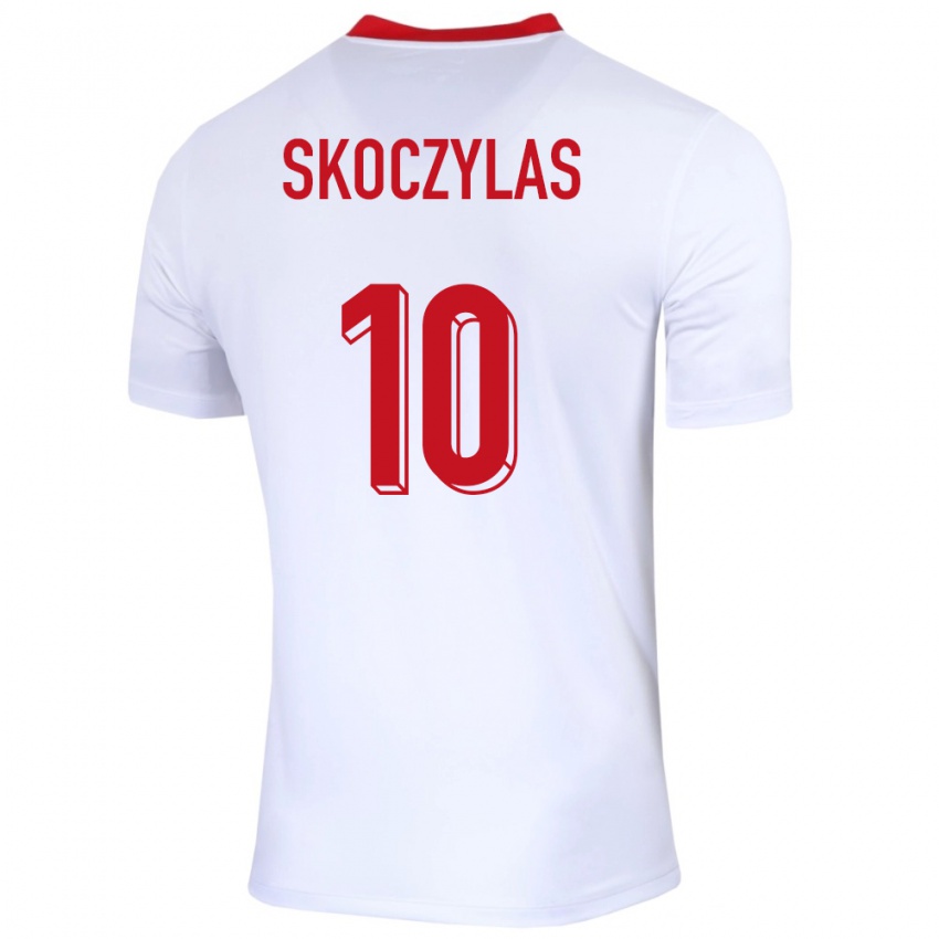 Niño Camiseta Polonia Mateusz Skoczylas #10 Blanco 1ª Equipación 24-26 La Camisa Argentina