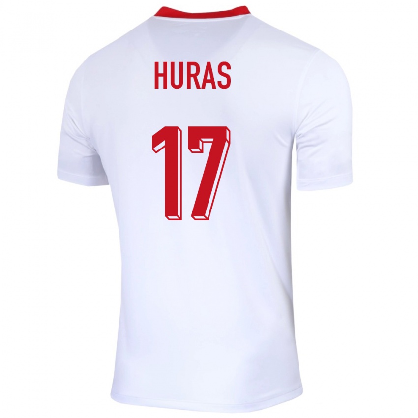 Niño Camiseta Polonia Mike Huras #17 Blanco 1ª Equipación 24-26 La Camisa Argentina