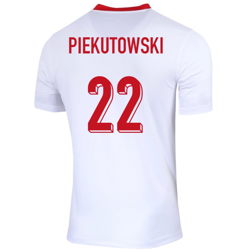 Niño Camiseta Polonia Milosz Piekutowski #22 Blanco 1ª Equipación 24-26 La Camisa Argentina