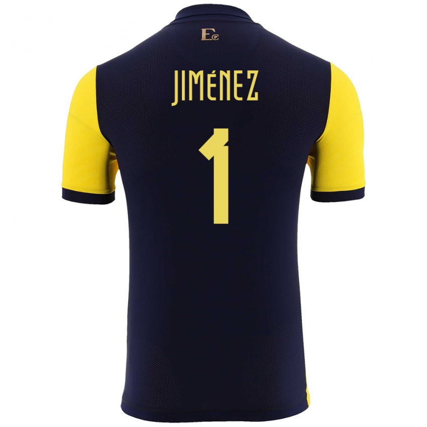 Niño Camiseta Ecuador Tony Jimenez #1 Amarillo 1ª Equipación 24-26 La Camisa Argentina