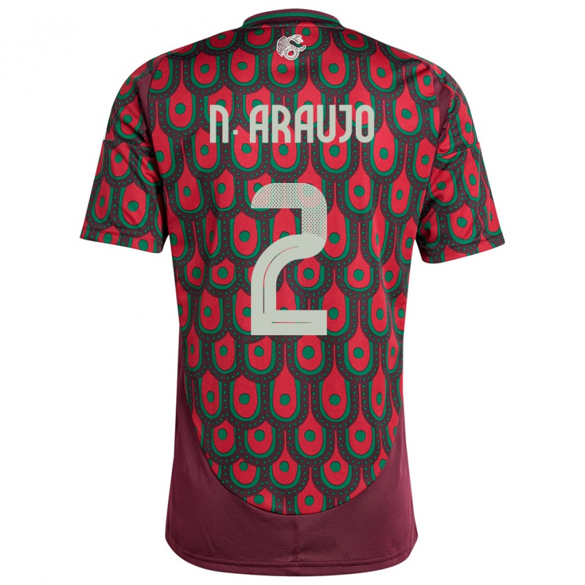 Niño Camiseta México Nestor Araujo #2 Granate 1ª Equipación 24-26 La Camisa Argentina