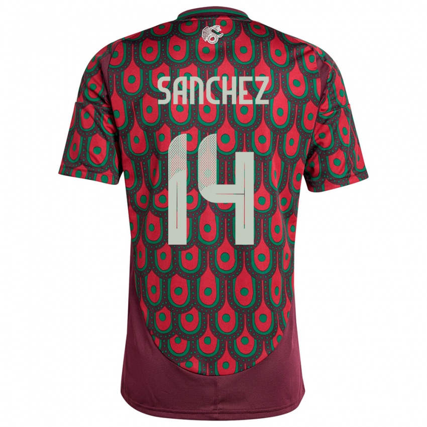 Niño Camiseta México Erick Sanchez #14 Granate 1ª Equipación 24-26 La Camisa Argentina