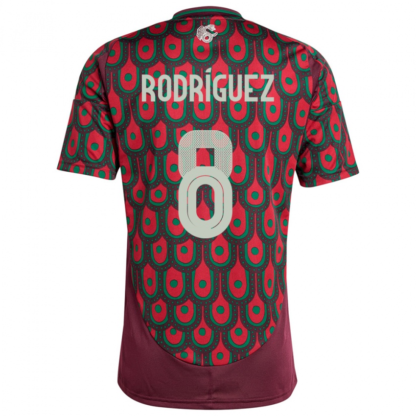 Niño Camiseta México Carlos Rodriguez #8 Granate 1ª Equipación 24-26 La Camisa Argentina