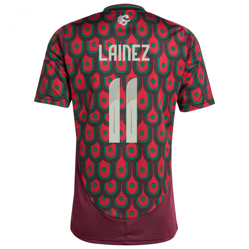 Niño Camiseta México Diego Lainez #11 Granate 1ª Equipación 24-26 La Camisa Argentina
