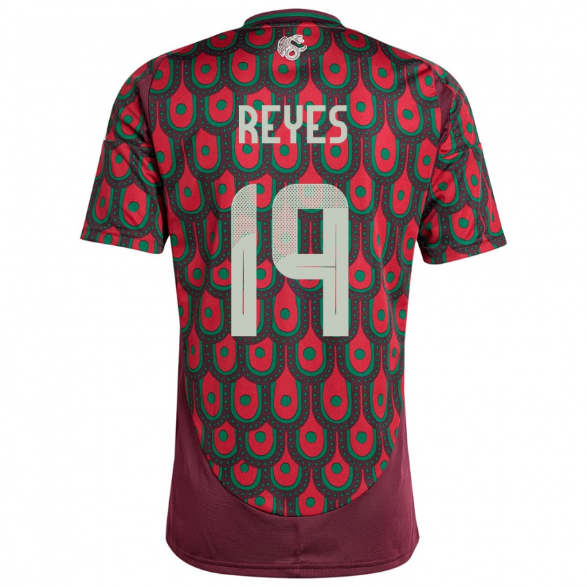 Niño Camiseta México Israel Reyes #19 Granate 1ª Equipación 24-26 La Camisa Argentina