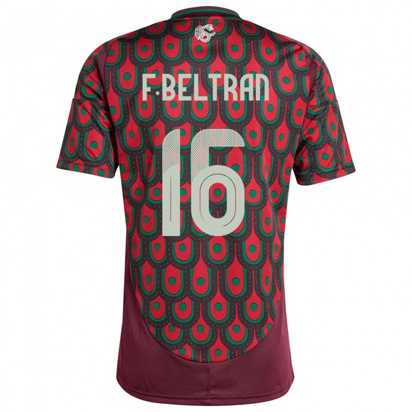 Niño Camiseta México Fernando Beltran #16 Granate 1ª Equipación 24-26 La Camisa Argentina