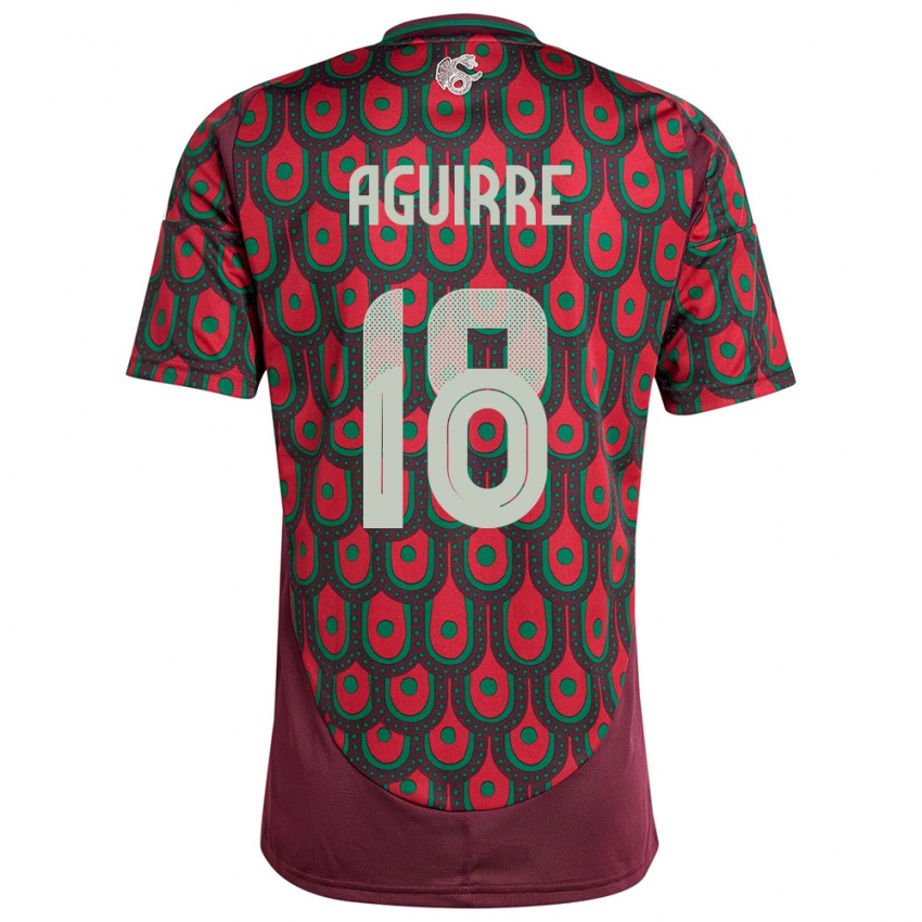 Niño Camiseta México Eduardo Aguirre #18 Granate 1ª Equipación 24-26 La Camisa Argentina