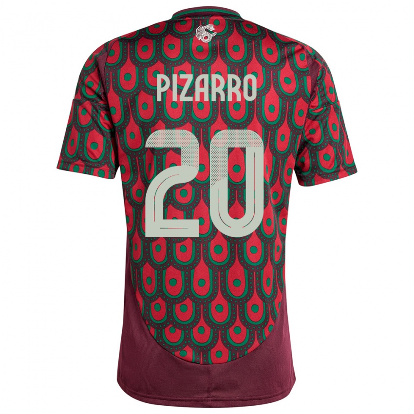 Niño Camiseta México Rodolfo Pizarro #20 Granate 1ª Equipación 24-26 La Camisa Argentina