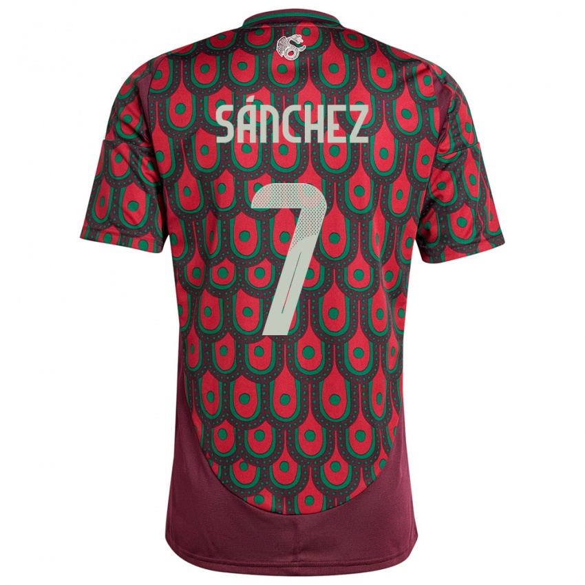 Niño Camiseta México Maria Sanchez #7 Granate 1ª Equipación 24-26 La Camisa Argentina