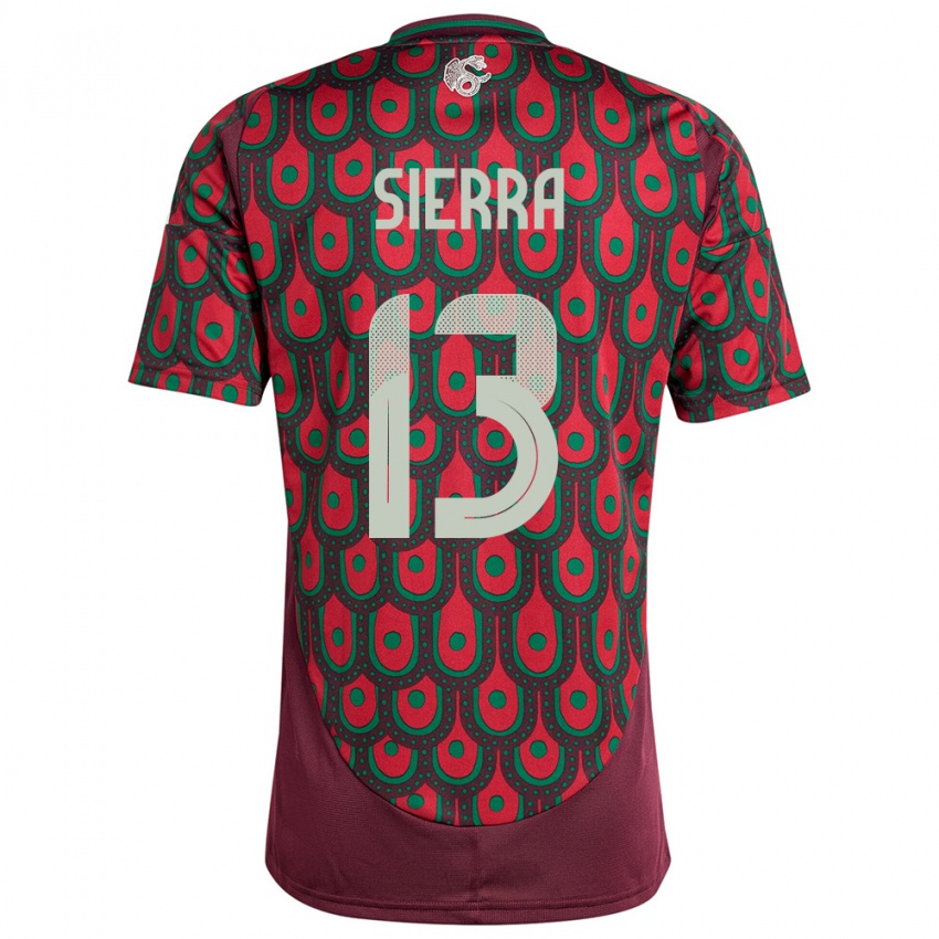 Niño Camiseta México Bianca Sierra #13 Granate 1ª Equipación 24-26 La Camisa Argentina