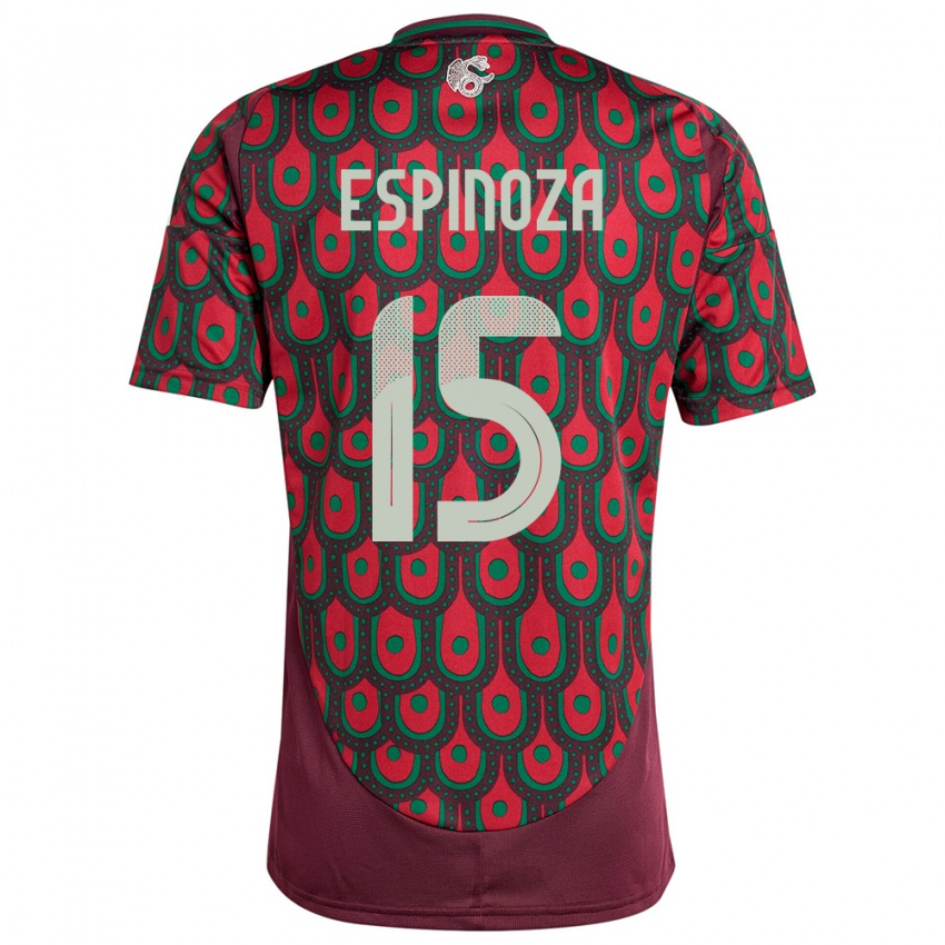 Niño Camiseta México Greta Espinoza #15 Granate 1ª Equipación 24-26 La Camisa Argentina