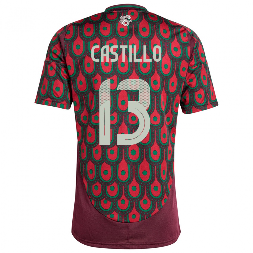 Niño Camiseta México Jose Castillo #13 Granate 1ª Equipación 24-26 La Camisa Argentina