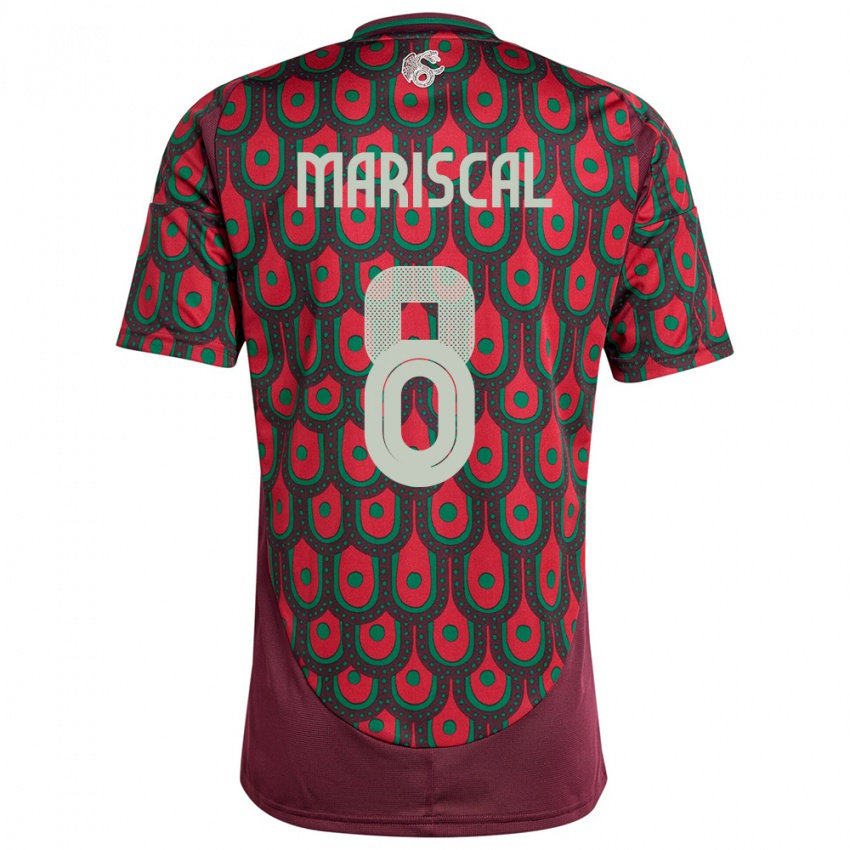 Niño Camiseta México Salvador Mariscal #8 Granate 1ª Equipación 24-26 La Camisa Argentina