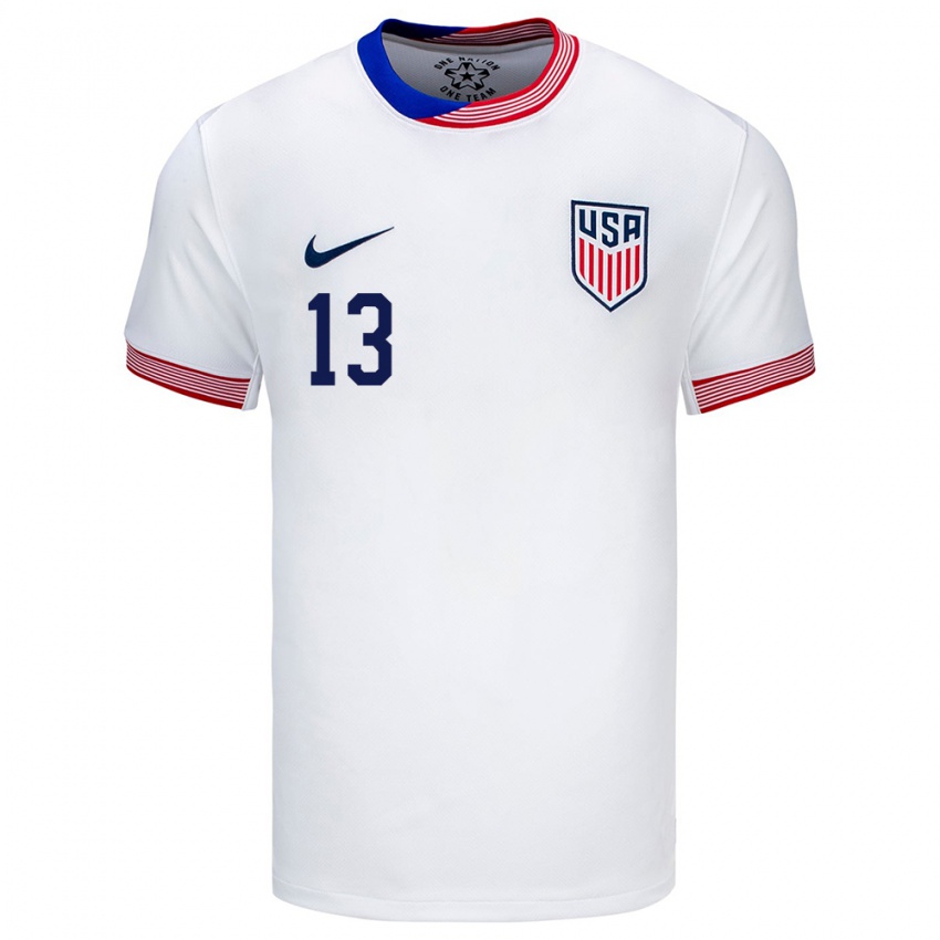 Niño Camiseta Estados Unidos Jordan Morris #13 Blanco 1ª Equipación 24-26 La Camisa Argentina