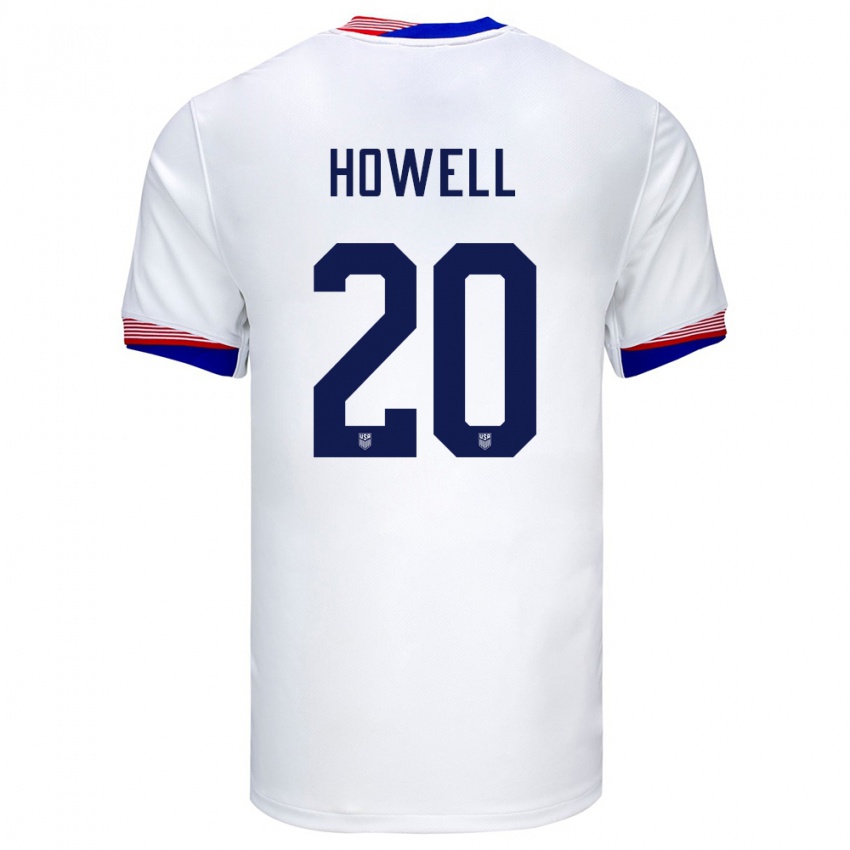 Niño Camiseta Estados Unidos Jaelin Howell #20 Blanco 1ª Equipación 24-26 La Camisa Argentina