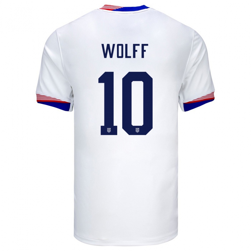 Niño Camiseta Estados Unidos Owen Wolff #10 Blanco 1ª Equipación 24-26 La Camisa Argentina